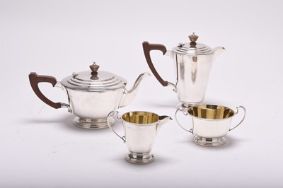 Lot 10 - An Art Deco four piece silver tea service