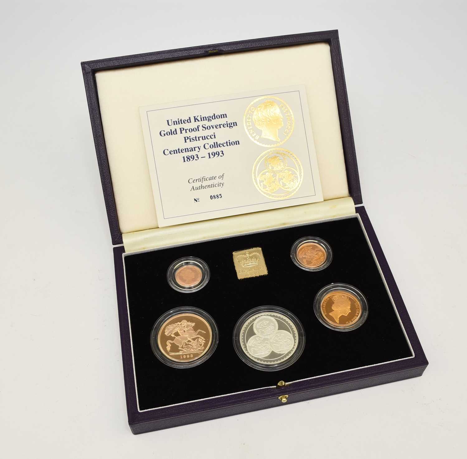 280 - Royal Mint - Gold proof sovereign - Pistrucci centenary collection 1893 - 1993 