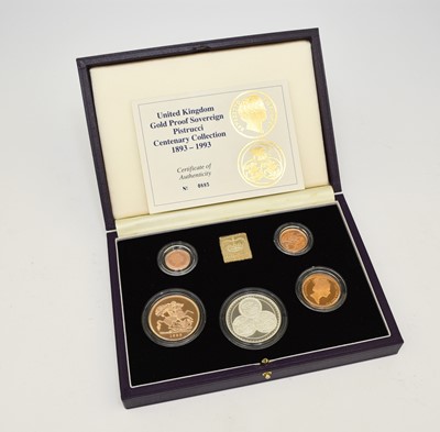 Lot 280 - Royal Mint - Gold proof sovereign - Pistrucci centenary collection 1893 - 1993