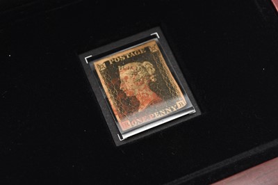 Lot 284 - UK 1/25 ounce Gold coin Isle of Man and a Penny Black to commemorate the 150th Anniversary of the Penny Black