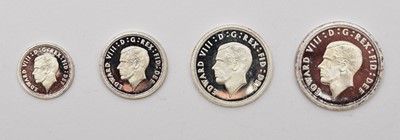 Lot 302 - Kind Edward VIII 1936 commemorative four coin silver maundy set - Four pence, one penny (4)