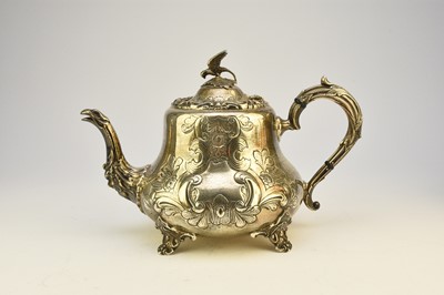 Lot 13 - A Victorian style four piece silver tea service