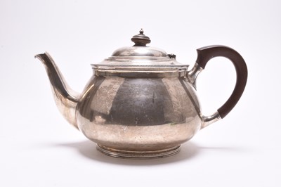 Lot 30 - A silver teapot