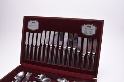Lot 110 - A cased canteen of Viners stainless steel cutlery