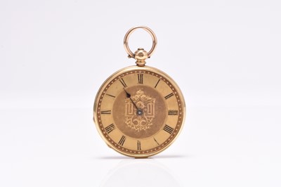 Lot 427 - A lady's 18ct gold open face pocket watch