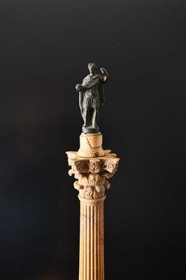 Lot 163 - An Italian Grand Tour marble and bronze model of the Colonnadi Foca