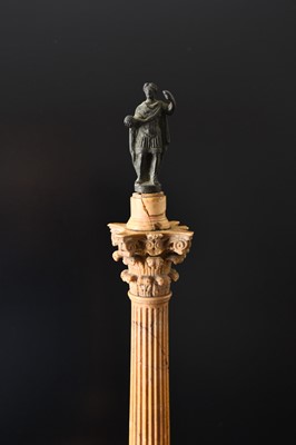 Lot 163 - An Italian Grand Tour marble and bronze model of the Colonnadi Foca