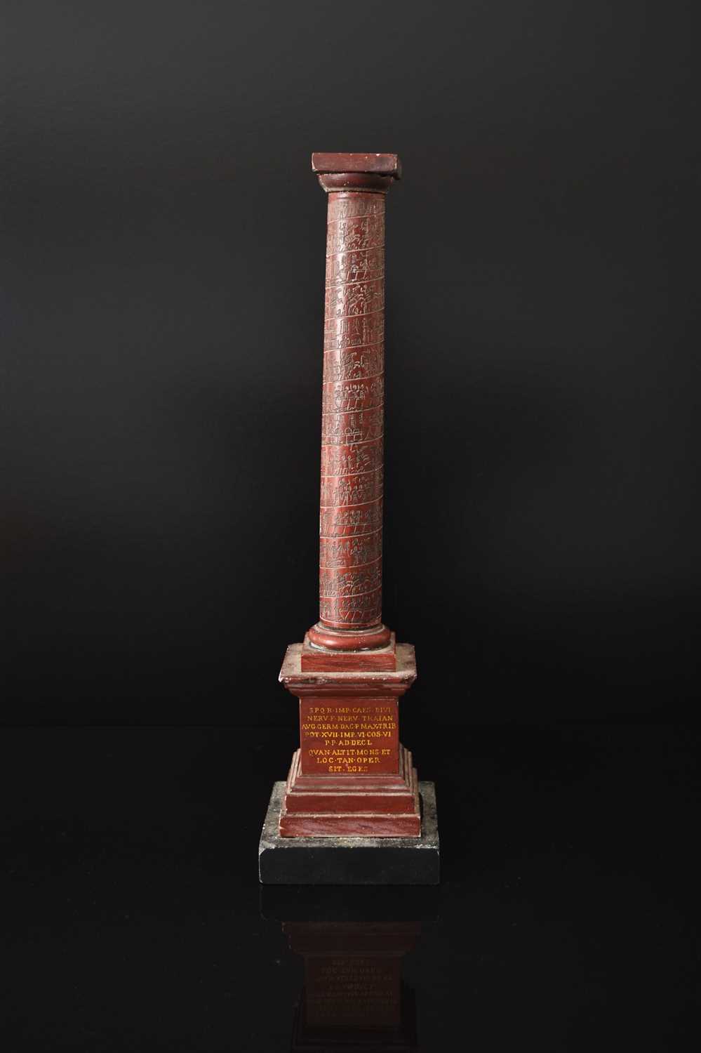 Lot 164 - An Italian Grand Tour marble model of Trajan's Column