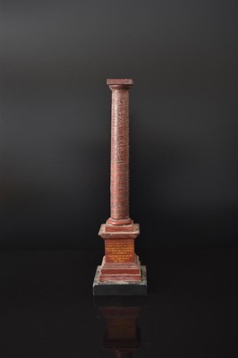 Lot 164 - An Italian Grand Tour marble model of Trajan's Column