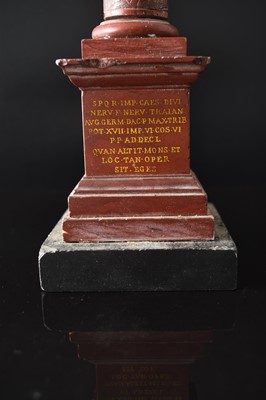 Lot 164 - An Italian Grand Tour marble model of Trajan's Column