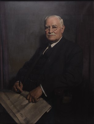 Lot 160 - David Jagger (British 1891-1958) Portrait of Mark Brickhill, Winterbottom's Book Cloth Company