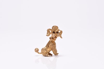 Lot 384 - A 9ct gold Poodle brooch