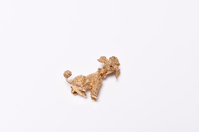 Lot 384 - A 9ct gold Poodle brooch