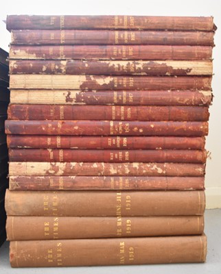 Lot 79 - THE GREAT WAR. Daily issues of The Times newspaper from 1st August 1914 to 31st July 1919.