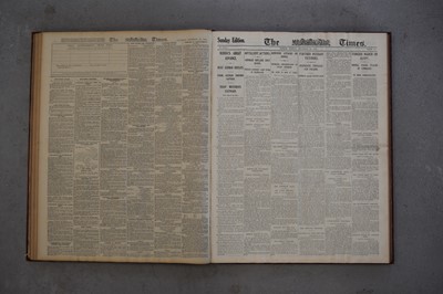 Lot 79 - THE GREAT WAR. Daily issues of The Times newspaper from 1st August 1914 to 31st July 1919.
