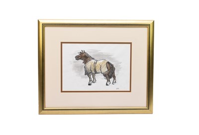 Lot 74 - Sir Kyffin Williams OBE RA (1918-2006) A Welsh Pony in Winter