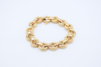 Lot 47 - An Italian 18ct yellow gold bracelet