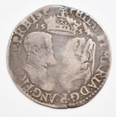 Lot 208 - Philip and Mary shilling dated 1554 Spink ref 2500