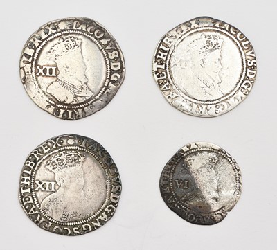 Lot 210 - James I 1603-25, three shillings and sixpence