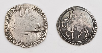 Lot 212 - Charles I 1625-49 half crown - Tower Mint under parliament mm SUN 1645-6 Spink Ref 2778, Half crown - Tower Mint under parliament mm SUN 1645 - 46 Spink Ref 2780