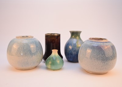 Lot 100 - Five Cobridge stoneware vases, circa 2000-2002