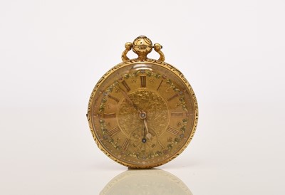 Lot 52 - An 18ct gold open face pocket watch