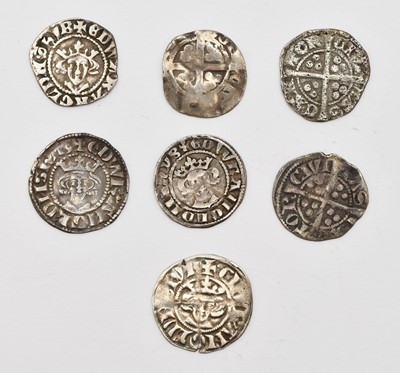 Lot 220 - Edward I 1272 - 1307, seven silver hammered long cross pennies - Spink ref 1386