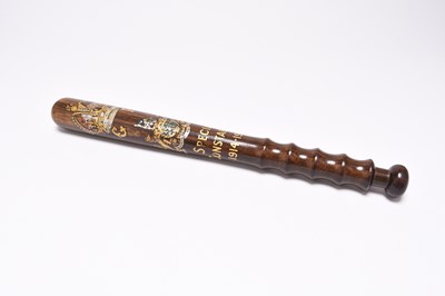 Lot WW1 Interest - A police truncheon with Salford County Borough coat of arms, dated 1914-1919