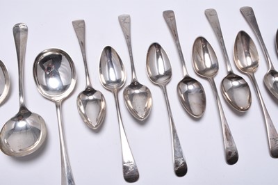 Lot 68 - A collection of silver spoons