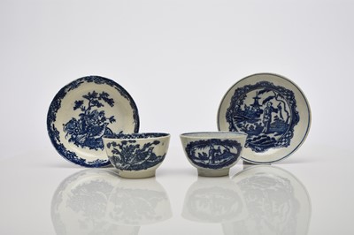 Lot 118 - Two Seth Pennington and John Part (Liverpool) tea bowls and saucers, circa 1780-90