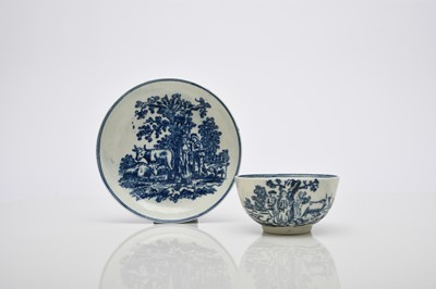 Lot 3 - Liverpool porcelain tea bowl and saucer, circa 1775-85