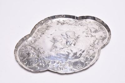 Lot 81 - An Edwardian silver dressing table tray by William Comyns