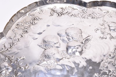 Lot 81 - An Edwardian silver dressing table tray by William Comyns