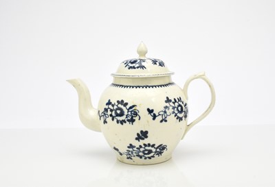 Lot 132 - Seth Pennington and John Part (Liverpool) 'Profile Bud' teapot and cover, circa 1780-90