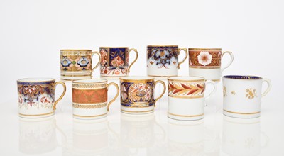 Lot 141 - A group of nine Herculaneum porcelain coffee cans, circa 1810-15