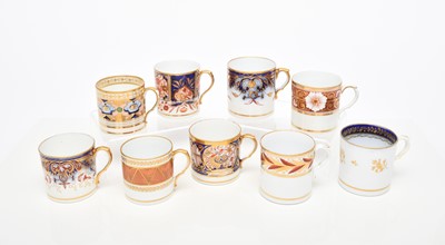 Lot 141 - A group of nine Herculaneum porcelain coffee cans, circa 1810-15