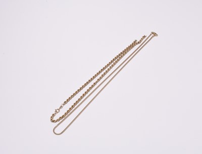 Lot 226 - A 9ct gold snake link necklace