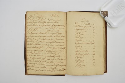 Lot 68 - MANUSCRIPT COOKERY BOOK. Kidder, Edward. Receipts of Pastry and Cookery