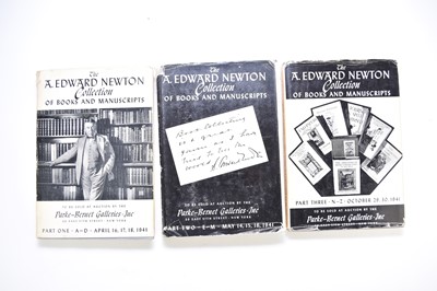 Lot 115 - THE A EDWARD NEWTON COLLECTION. Parke-Bernet Galleries, New York 1941. 3 volumes