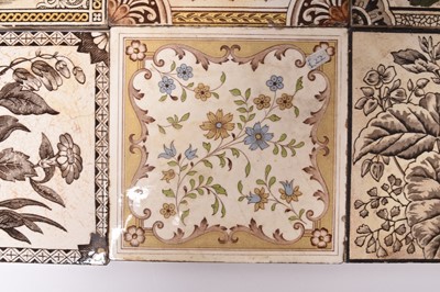 Lot 20 - Group of English tiles, primarily Minton / Minton Hollins