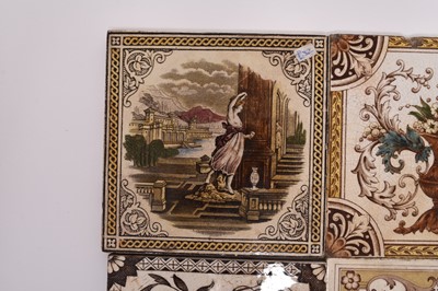 Lot 20 - Group of English tiles, primarily Minton / Minton Hollins