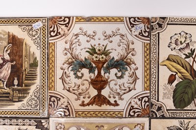 Lot 20 - Group of English tiles, primarily Minton / Minton Hollins