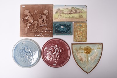 Lot 20 - Group of English tiles, primarily Minton / Minton Hollins