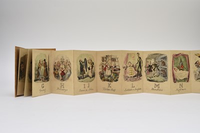 Lot 74 - CRUIKSHANK, George, A Comic Alphabet, 1837. Fold-out alphabet in concertina style