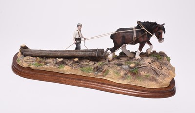 Lot 112 - Border Fine Arts limited edition 'Logging' model by Ray Ayres