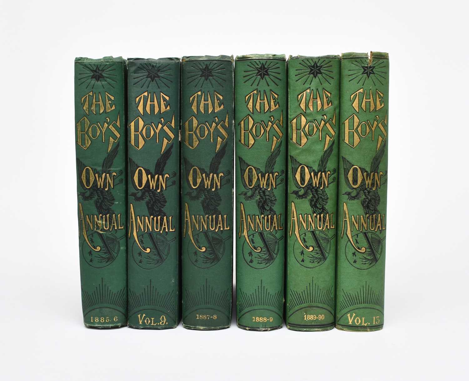 Lot 3 - BOYS OWN ANNUAL, vol VIII to vol XIII (1885-6 to 1890-1), 6 vols