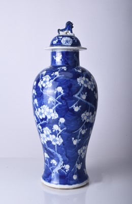 Lot 52 - A Chinese blue and white vase and cover, 19th century