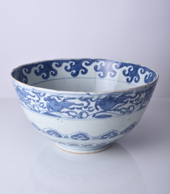 Lot 60 - A Chinese blue and white bowl, Ming Dynasty
