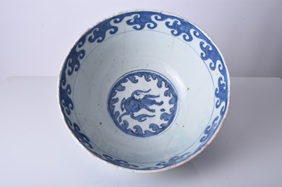 Lot 60 - A Chinese blue and white bowl, Ming Dynasty