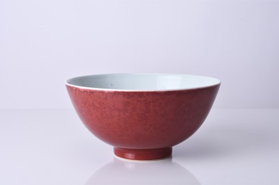 Lot 13 - A Chinese copper red bowl, Qianlong